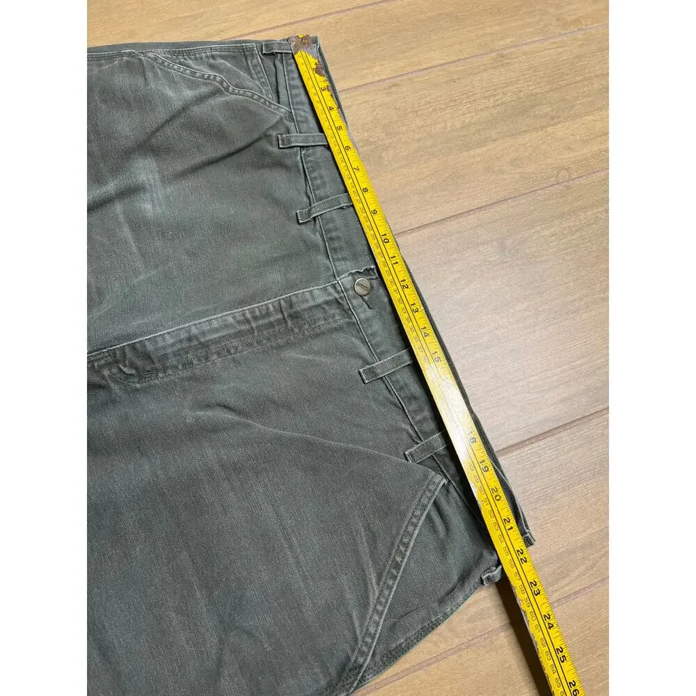 Vintage Carhartt B11 MOS Carpenter Work Pants‎ 44x30 Moss Green Canvas Y2K